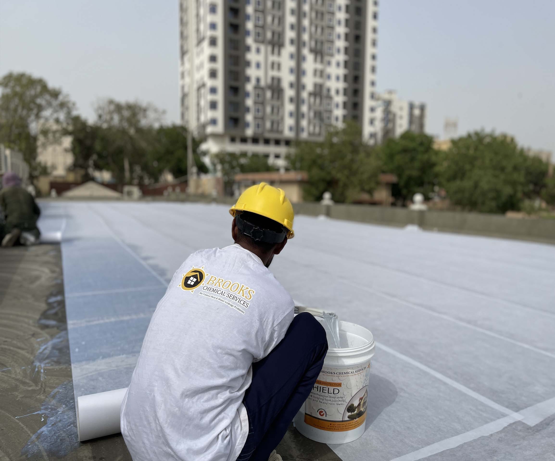 roof treatment services with membrane sheet